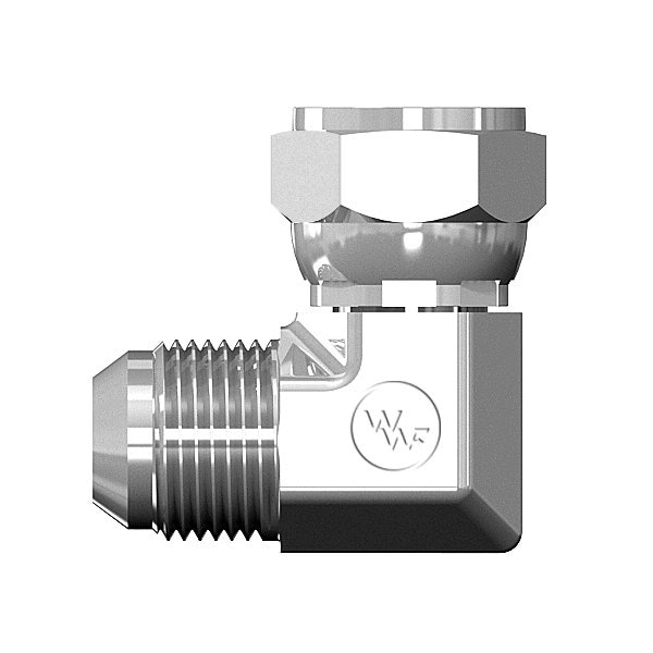 World Wide Fittings Male JIC to Female JIC Swivel 90 Deg. Elbow F5506X06X04 - main